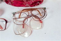 Assorted Ladies Eyeglasses & Boxes