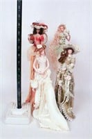 Pretty Victorian Styled Pedestal Dolls
