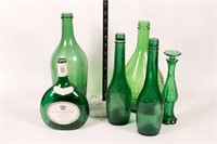 Large Group of Colored Bottles