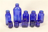 Cobalt Glass Medicine Bottles