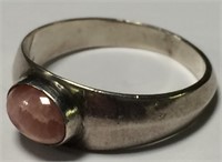 Sterling Silver Ring With Marbled Stone