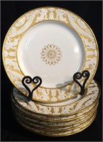 6 Sevres French Porcelain Plates, Da Goty Paris