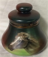 Hand Painted Horse Head Glass Box