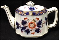 Polychrome Decorated Tea Pot, Burslem England