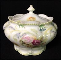 R. S. Prussia Porcelain Floral Biscuit Jar