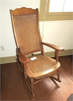 Maple cane seat and back rocker