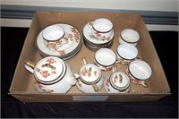 Hand painted porcelain China Country tea set,