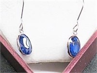 14kt gold enhanced Sapphire earrings