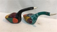 Vintage Hand Painted Carved Ducks V 7A