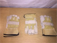 Leather Glove LOT of 3 Size 11 XXL