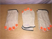 Leather Glove LOT of 3 Size 8 Medium