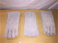 Heavy Duty Leather Welding Glove LOTof 3 SZ 11 XXL