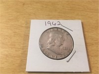 1962 SILVER FRANKLIN Half Dollar in Case
