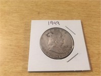 1949 SILVER FRANKLIN Half Dollar in Case