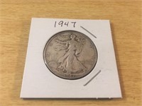 1947 SILVER Walking Liberty Half Dollar in Case