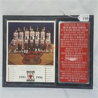 Chicago Bulls 1995-96 Championship Plaque