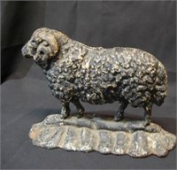 Antique Cast Iron Lamb Doorstop