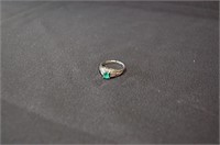 Antique Platinum & Emerald Ring