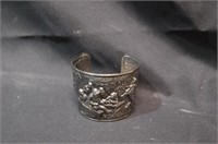 Sterling Silver Repousse Cuff Bracelet