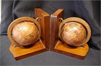 Wooden Italian Globe Book Ends