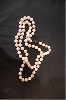 Antique Angel Skin Coral Bead Necklace