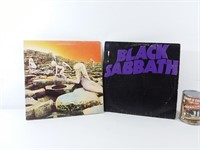 2 vinyles: Led Zepplin et Black Sabbath