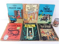 6 BD Tintin vintage