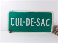 Affiche métallique cul-de-sac street sign