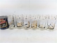 6 verres commémoratifs Expo67 celebration glasses