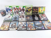 18 jeux videos variés dont Xbox 360 et Playstation