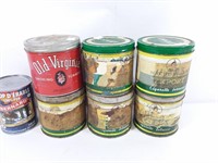 6 boîtes de tabacs vintage tobacco cans