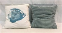 Fish Pillow & Chenille Pillow to Match V7A