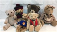 6 Teddy Bears-Mostly new w/ Tags V5F