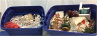 2 Totes Of Vintage Christmas Items V 6C