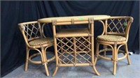 Perfect Size Rattan Table & 2 Chairs V 14