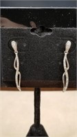 10kt Drop Post Earrings w/Diamonds