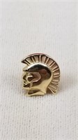 Unmarked Yellow Gold Spartan Tie Tack