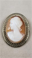12kt Gold Filled Cameo Pendant Pin