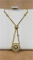 Diamond Necklace Set in 18kt YG & 16" 18k Chain