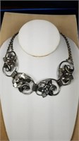 16" Sterling Albino Manca Floral Necklace