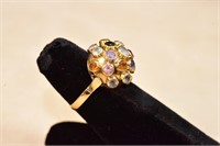 18kt Yellow Gold Ladies Multi-Gem Ring