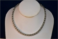 David Yurman 16" 14kt & Sterling Wheat Necklace