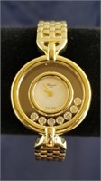 Chopard Yellow Gold 18K Ladies Happy Diamond Watch