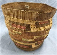 Tlingit basket 5" tall x 6" wide, some water disco