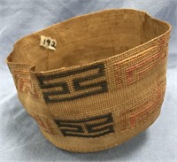 Tlingit basket spruce root with maiden hair, fern