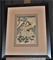 Japanese Wood Block Print Kunisada Toyokuni I