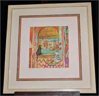 Venetian Interior Color Serigraph Signed Francisi