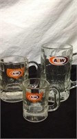 3 collectible A & W mugs