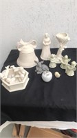 Ceramic figurines, with angles, and animals