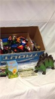 Group of action figure toys and more